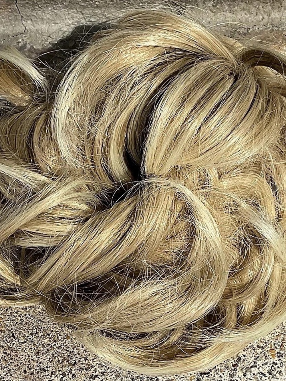 Blonde Hairpiece ponytail scrunchie